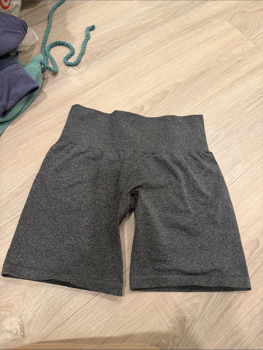 NVGTN Charcoal Gray High-Rise Bike Shorts